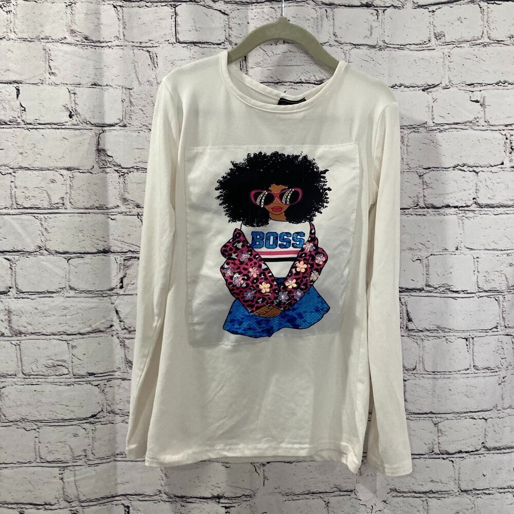 5 for $10 Girls "BOSS" long sleeve shirt Size S